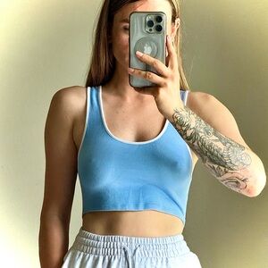 Zara top, blue, size medium, worn once